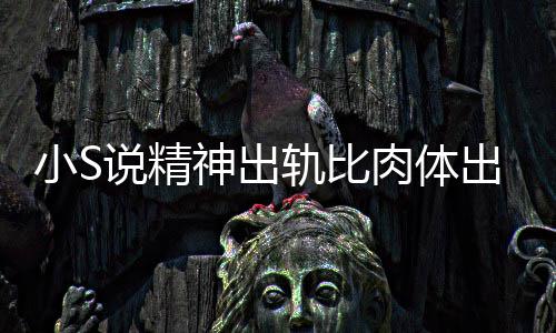 不是小S肉体人的两个轨比说精神出事严重婚姻出轨 称